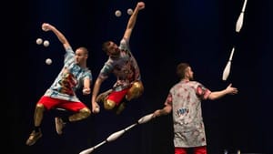 The gravity-defying jugglers of 'Water on Mars' come to town for PIFA. (Photo by Patrik Rio Monka.)