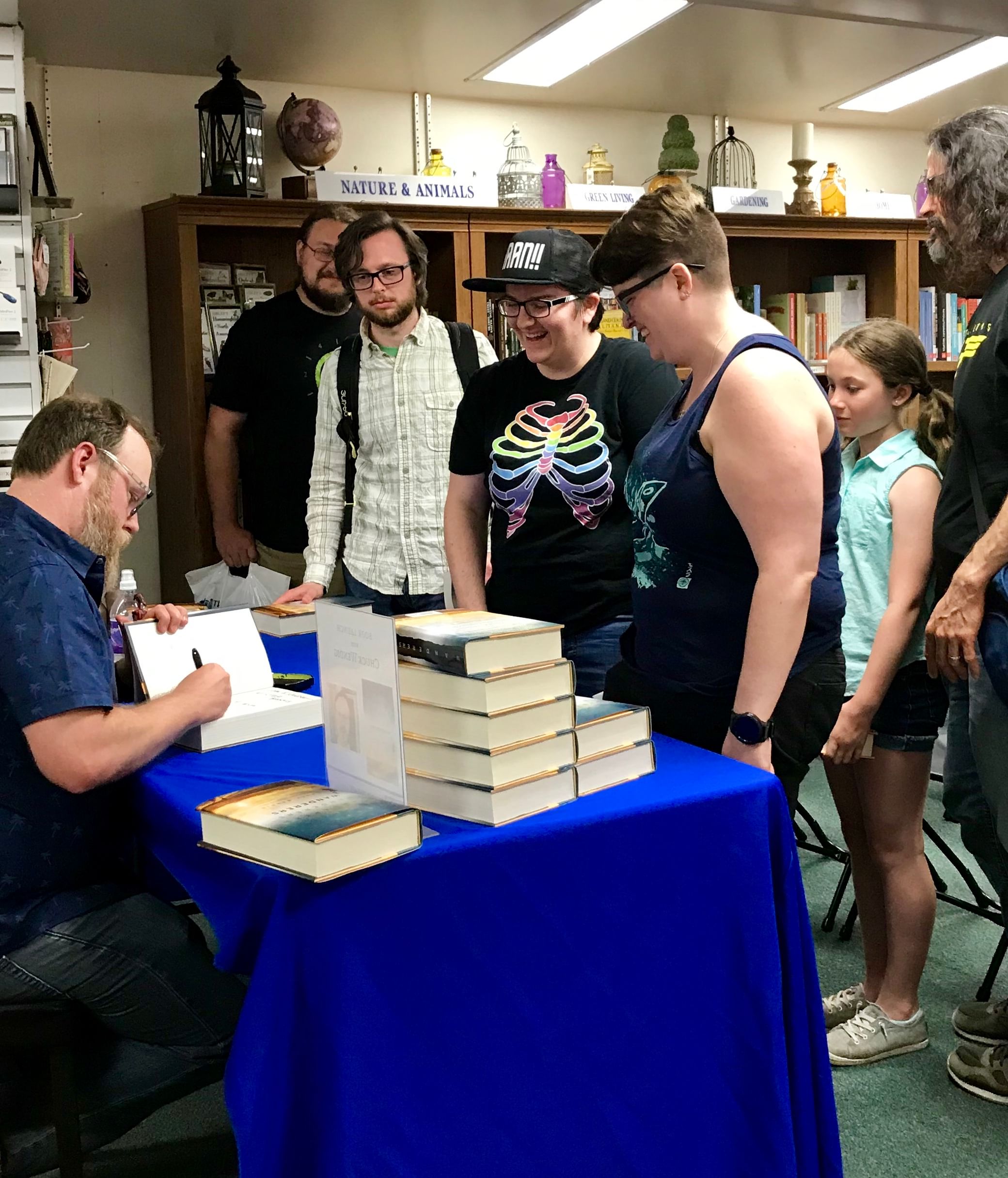 ‘Wanderers’ author Chuck Wendig greets fans in Doylestown. (Photo courtesy of Doylestown Bookshop.)