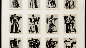 From across the room, William Kentridge's 'Twelve Coffee Pots' (2012) transforms into a woman's figure. (Photo courtesy of the Arthur Ross Gallery.)