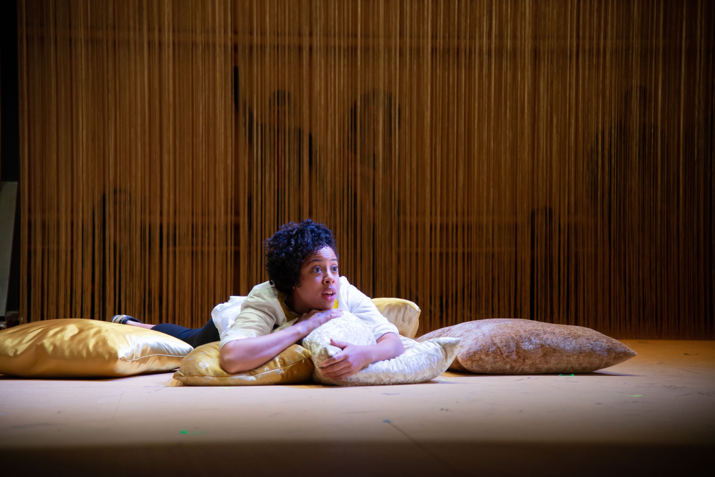 “Come, gentle night!” Taysha Marie Canales as Juliet. (Photo by Johanna Austin.)