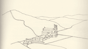 Abadia di San Antimo, from 'Odyssey'. (Art by Peter Kurt Woerner)