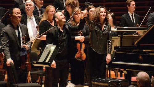 Yannick and Hélène have an enduring friendship that translates beautifully onstage. (Photo courtesy of the Philadelphia Orchestra.)