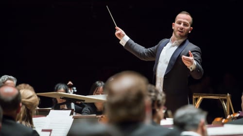 Even conductor Nézet-Séguin seemed astonished by Trifonov's performance. (Photo by Jessica Griffin.)