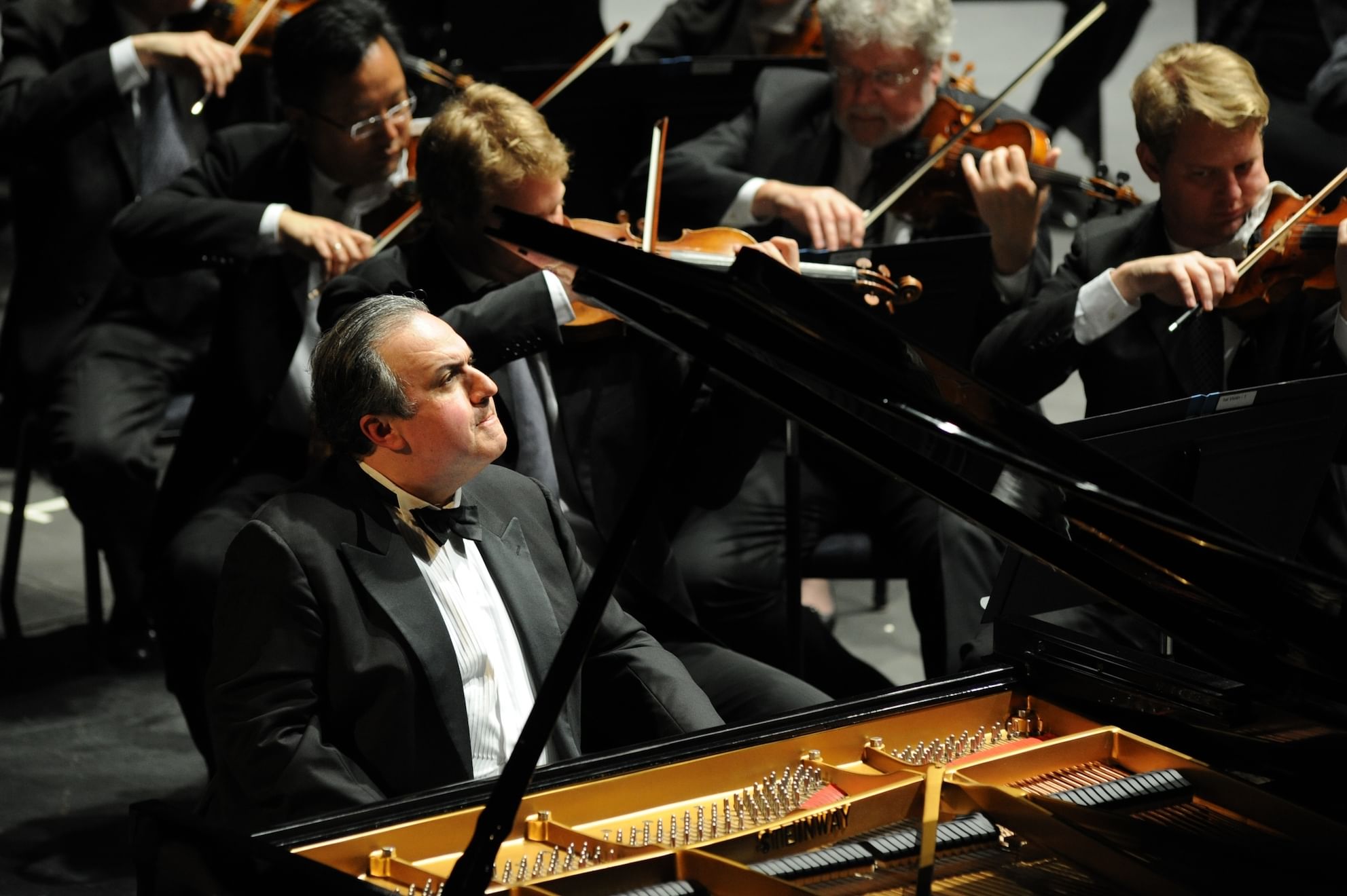 Yefim Bronfman displayed "jaw-dropping virtuosity." (Photo by Frank Stewart)