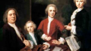 J.S. Bach (left) and three sons: Talk about a confusing family!