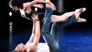 Matthew Prescott and Aldridge in 'Broke Apart': Playful metaphor. (Photo: Alexander Iziliaev.)