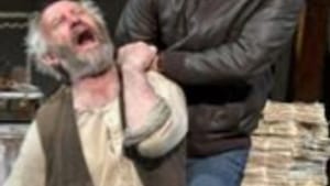 Pryce (left), Alex Haskell in 'The Caretaker': Cat and mouse.
