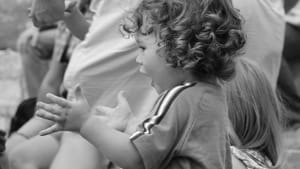 Child enjoying music