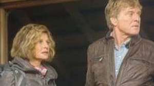 Christie (left), Redford: On the lam from the feds, and the past.