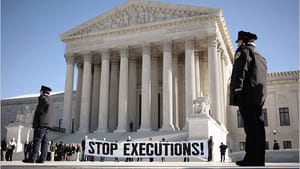 Death penalty protesters at the Supreme Court in 2007