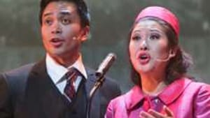 Jose Llana and Ruthie Ann Miles as Ferdinand and Imelda: Life is a disco.