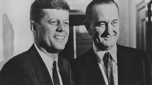 Kennedy and Johnson during the 1960 campaign. (Photo via jfklibrary.org)