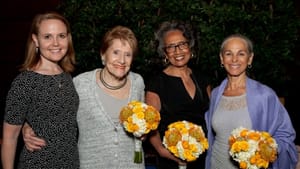 Pennsylvania Ballet founder Barbara Weisberger (left) with Brown and Luckman: Can we get along? (Photo: Alexander Iziliaev.)
