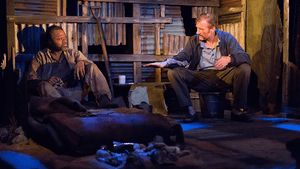 A missed opportunity for transcendence? Kirk Wendell Brown and Peter DeLaurier in the Lantern's “Train Driver.” (Photo by Mark Garvin)