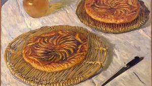 Claude Monet, “Apple Galettes,” 1882. Probably given by the artist to pastry chef Paul Graff. He loaned it to Monet’s 1883 solo exhibit, which was a complete failure.