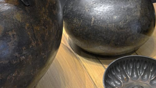 These bronze vessels, c 740 BCE, were found in what is believed to be the tomb of Gordios, father to King Midas. (Photo: Penn Museum)