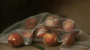 “Covered Peaches,” by Raphaelle Peale, who was America’s first professional still-life painter.