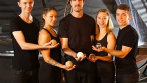 “Theorem”: This performance takes balls. (Photo courtesy of fringearts.com)