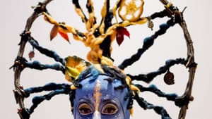 One Pandoran's elaborate headdress. (Photo by Youssef Shoufan; costume by Kym Barrett. © 2015 Cirque du Soleil)
