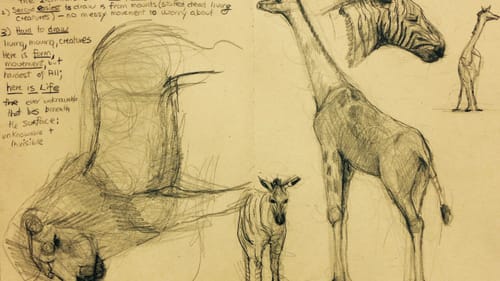 Drawing at the zoo by the author