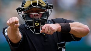 The ump didn't like what he heard from the dugout.