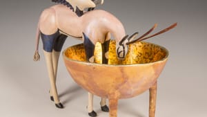 Gretchen Ewert's "Winged Deer." Image courtesy of Snyderman-Works Galleries.