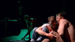 L to r.: Michael E. Manley, Evan Raines, and Peter Varga. (Photo by John Donges)